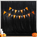 SquarePie Sequin Backdrop Curtain Less See Through Thick Background for Halloween Party 5FT x 7FT Black