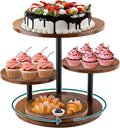 Rustic 4-Tier Rotating Wooden Cupcake Tower Stand for 50-60 Cupcakes, Elegant Dessert Display Tray for Parties, Weddings, and Celebrations