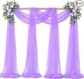 Lavender Purple Arch Draping Fabric for Wedding, 2 Panels 60" x 26Ft Chiffon Drapery Fabric Drapes Backdrop for Wedding Ceremony Baby Shower Bridal Shower Decoration