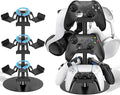 Headset Stand 3 Tiers for Desk, Rotatable Gaming Controller Stand for PS5/PS4/Xbox/Switch2/PS Portal/Phone, Universal PC Gamer Gift Accessory Controller/Headphone Holder for 9 Packs Controller