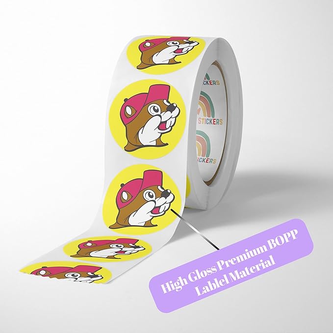 150 Custom Circle/Square BOPP Roll Labels- Personalized Stickers for Business Logo, Party, Wedding Favor, Baby Shower-Any Design Text + Image, Matte/Gloss Finish (4 * 1.5 Inch)