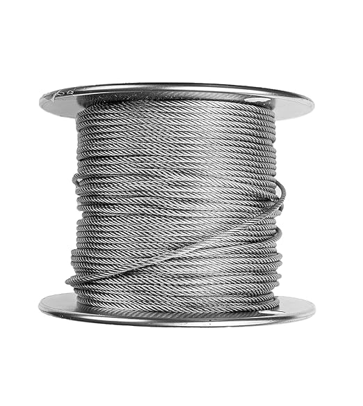 Laureola 1/8" 7x19 Stainless Steel Aircraft Wire Rope 304 Grade (300ft)