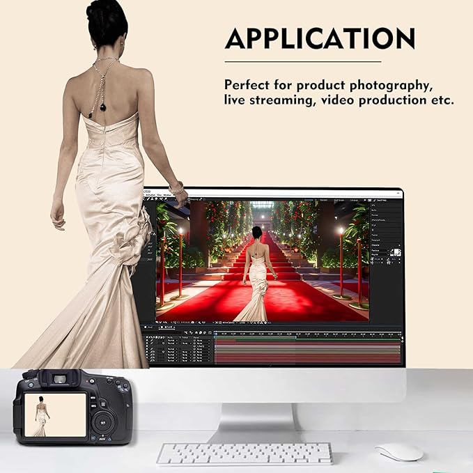 Cream Photography Backdrop for Photoshoot, Photo Backdrop Curtain, Perfect Cream Backdrops for Party Portrait Photoshoots Video Studio 8FTx10FT