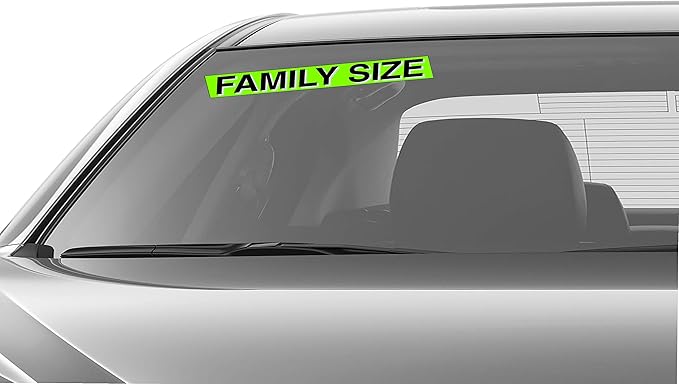 Ez-line Vinyl Windshield Stickers 3 Dozen 15 Inch Chartreuse Slogan Dealership Pro Pack for Car Lots (EZ115-Pack8)