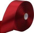 Deep red Solid Satin Ribbon 1-1/2 Inch 50 Yards Solid Polyester Fabric Ribbon for Gift Wrapping Wedding Christmas Baby Shower Birthday Party Decoration Handmade Immortal Flower Craft