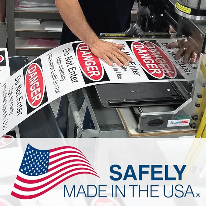 Custom OSHA Style Notice Sign 7" x 10" Plastic Sign, Customizable "Your Text Here", by AccuformNMC Made in USA