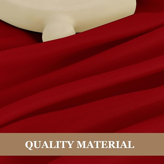 Fitable 6 Pack Red Round Table Clothes - 70 Inches in Diameter - Stain Resistant and Washable Tablecloths, Polyester Fabric Table Covers for Wedding, Party, Banquet, Gathering
