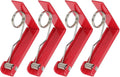 uxcell 4 Pack Tablecloth Clips, Stainless Steel Table Cloth Cover Clamps, 2.87" x 2.36" Windproof Holder Clips for Home Party Picnic Wedding Camping Dining Tables, Red