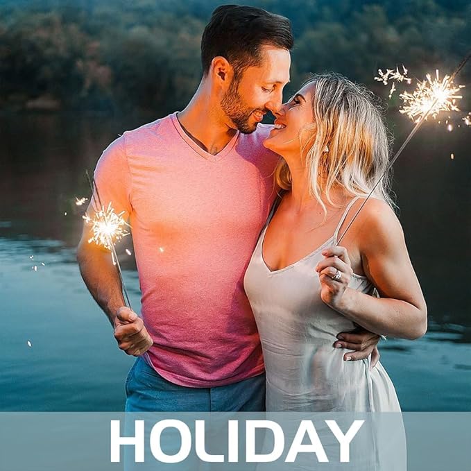Portable 12-inch 40 Pieces Sparklers Wedding Send-Off,Suitable for Celebratory Holidays Such as Easter,Wedding Favors,Holiday Revelry and More（3-5 Days Deliveried） (12-inch 40 Pieces)