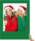 32 x 24 Inch Large Blank DIY Photo Booth Props Picture Frame Party Frame DIY Photo Booth Props Selfie for Halloween Christmas Birthday, Holiday Party(Green,Christmas)