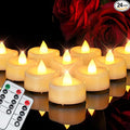 Remote Candles, 24 Pack Flameless Tea Lights Candle Battery Operated, 400+Hours LED Tea Lights with Remote, Timer Battery Votive Candle for Holidays Wedding Home