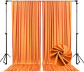 10 x 7 Feet Orange A Backdrop Curtain for Partie, Background Curtains for Photoshoot, Birthday, Wedding, Halloween, Thanksgiving, Christmas, New Year Party Decorations 5Ft x 7Ft, 2 Panels