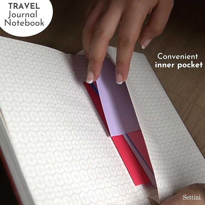 SETTINI Lined Journal, Ideal for Journaling - A5 Vegan Leather Notebook, 192 Archival-Quality Pages, QuillEase Bleed-Free Paper, Inner Pocket & Bookmark - Whale Gifts for Women & Men, Navy Whale