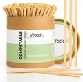 Premium 7" Wooden Coffee Stir Sticks - Eco Friendly Square-End Coffee Stirrers Sticks 1000-Pack