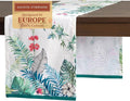 Maison d' Hermine Table Runner 100% Cotton Single Layer Table Runners 108 inches Long Decorative for Kitchen Dining Party Baby Shower Wedding Bridal Shower Spring Summer (Tropiques, 14.50" x 108")