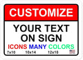 Custom Signs Outdoor Metal for Home Office Business, Personalized, Door, Porch, Delivery, Man Cave, Shop, Garage, Street. For Outside or Inside Use. Our Metal Signs Are UV Printed Solid Aluminum (10x7 inches, Header Box)