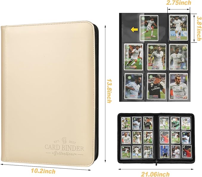 Trading Card Binder, Card Collection Binder Album Folder with 540 Side Loading Pockets, 9 Pocket Trading Card Album Folder for TGC,MTG, Baseball Cards, Yugioh