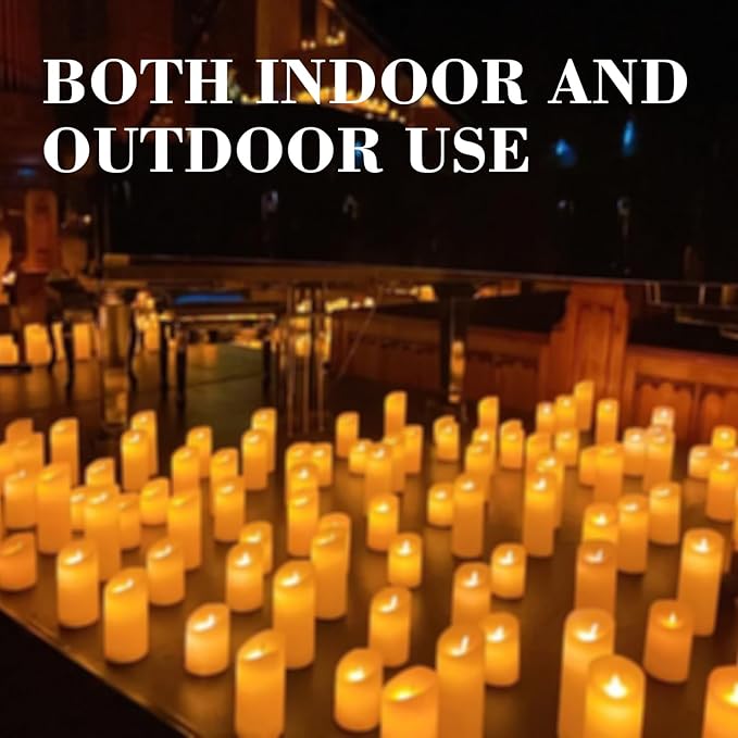60 Packs Flameless Led Candles, Battery Candles,Simulate Flame,Waterproof Outdoor Indoor Candles