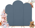 Wedding Arch Covers Arch Backdrop Cover Arch Stand Covers 7.2FT 6.6FT 6FT Set of 3 Arch Cover Spandex Fabric Stretchy Backdrop for Wedding Birthday Party Decoration Baby Shower (Dusty Blue)