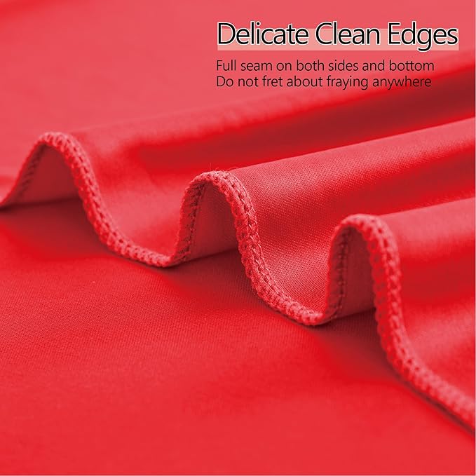 10ft x 10ft Thick Red Backdrop Curtains for Parties, 2 Panels 5ft x 10ft Non See Through Red Polyester Wedding Drapes Photo Backdrop for Birthday Party Graudation Photography Home Decor