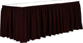 Ultimate Textile Pleat Polyester Fabric Table Skirt - Machine Washable Flame Resistant with Clips for Events, Weddings & Trade Shows, Cut & Sewn in Paterson, NJ - Burgundy, 17' Shirred Pleat
