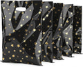 CC Wonderland 6 * 9inch Party Favor Bags 30PCS, Black Gold Star Pattern with Handle,Goodie Treat Loot Bags for Kids Children Birthday, Baby Shower, Easter Holiday Party Gift Wrap Decoration