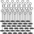 Urban Deco 36PK Table Number Holders Place Card Holders 12 Inch Table Card Holders Steel Card Holders for Photos, Food Signs, Memo Notes, Weddings, Restaurants, Birthdays (Black 36PK)