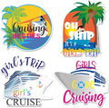 Hoteam 4 Pcs Girls Trip Cruise Door Decorations Magnetic Large Girls Cruise Ship Door Magnets Funny Waterproof Nautical Magnets for Carnival Cabin Stateroom Fridge Car
