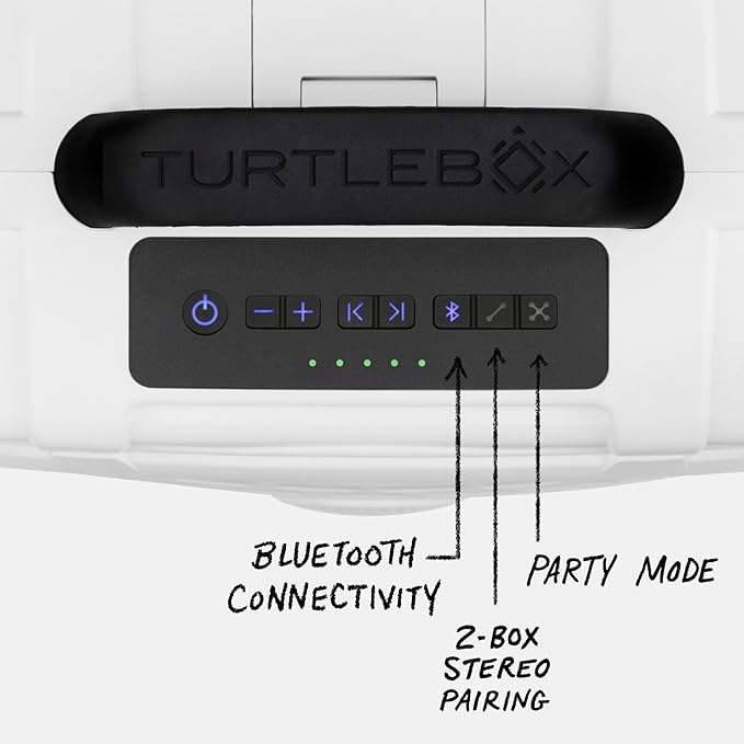 Turtlebox Original Gen 3: Portable Outdoor Bluetooth Speaker – Ultra-Loud (120dB), Waterproof (IP67), Rugged, Impact-Resistant, 3-Day Battery | Party Mode: Unlimited Pairing Stereo, White/Camo