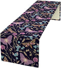 Moth Table Runner, Boho Aesthetic Moth Magic Table Runner for Home Kitchen Dining Party Indoor Outdoor Decoration 13x70 Inch