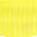 5 Pack Yellow Foil Curtain Backdrop 3.2ft x 8.2ft Tinsel Foil Fringe Curtains Macaron Photo Booth Streamer Backdrop for Party Decorations Birthday Baby Shower Bachelorette Holiday Decor (Yellow)