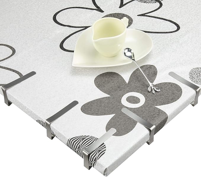 TriPole Tablecloth Clips 32 Pack Picnic Table Clips, Stainless Steel Table Cloth Holder Clips for Outdoor Tables, Metal Tables Cover Skirt Clamps for Camping Dining Wedding Graduation Party Essential