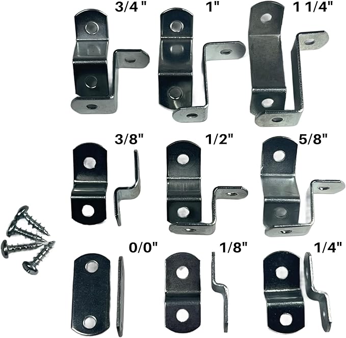 Canvas Clips for Picture Framing screws included 15 per pack ( Choose your offset size ) by E.H.C. (5/8" offset)
