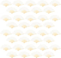URATOT 36 Pieces White Folding Fans Silk Bamboo Folding Fans Handheld Fans for Wedding, Party Decoration