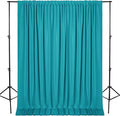 DWCN 10x10 FT Turquoise Backdrop Curtains for Parties, Photography Backdrop Drapes with Rod Pockets for Wedding Decorations Stage Birthday Family Gatherings, 2 Panels 5ft x 10ft