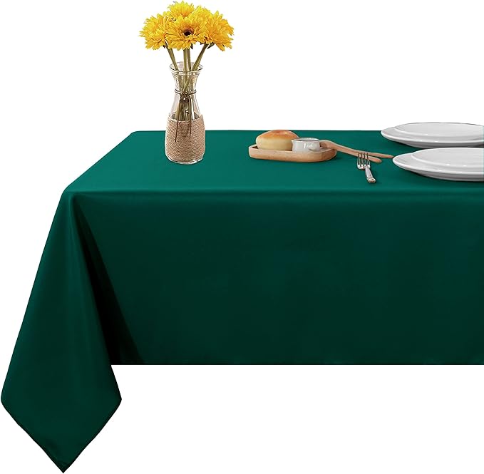 Fitable Square Tablecloth 54x54 inch Tablecloth Stain and Wrinkle Resistant Washable Polyester Table Cloth for Buffet Parties and Camping, Green