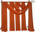 8 Panels Wedding Arch Draping Fabric 28" x 20Ft Wedding Arch Drapes Chiffon Fabric Drape Sheer Backdrop Curtain for Weddings Party Ceremony Birthday Arbor Drapery Reception Ceiling Décor(Terracotta)