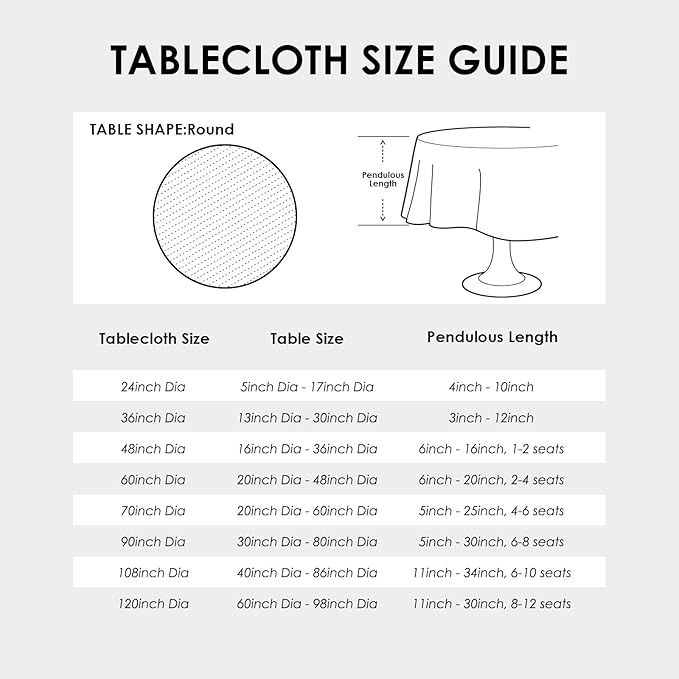 Small Round Beige Tablecloth 24 Inch Polyester Fabric Washable Table Cover Decorative Wrinkle Resistant Solid Color Table Cloth for Nightstand Party Wedding Camping