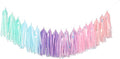 Fonder Mols Tissue Paper Tassel Garland DIY Kit (40pcs, Blush, Mint, Aqua, Lilac and Orchid All Mixed with Iridescent Mylar) for Rainbow Color, Spring, Candy, Easter themed Party Decorations A33