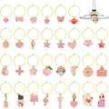 30PCS Wine Glass Charms Identification Markers for Stem Glasses, Wine Tasting Party Favors Holiday Decorations