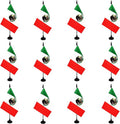 Mexico Desk Flag, 12 Pack Mexican Table Office Flag with Black Solid Pole and Stand Base, International Country Flag, Festival Celebration, Classroom Meeting Desktop Decor (Mexico)