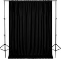 DWCN 10x8 FT Black Backdrop Curtains for Parties, Photography Backdrop Drapes with Rod Pockets for Wedding Decorations Stage Birthday Family Gatherings, 2 Panels 5ft x 8ft