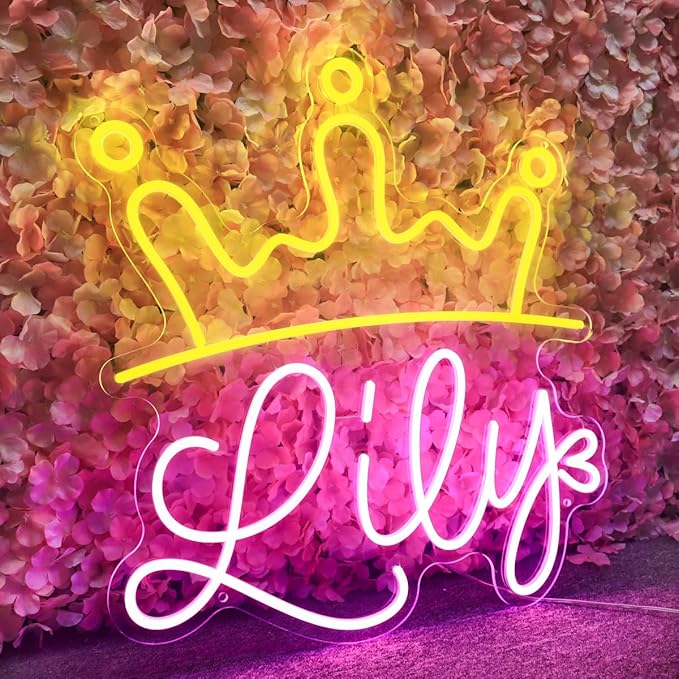 Custom Neon Signs, Custom LED Neon Sign Customizable for Wedding Bar Salon Beauty Business Light Up Name Sign, Personalized Neon Light Suitable for Events Birthday Gifts Decorations