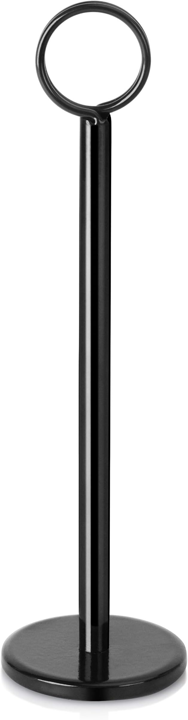 New Star Foodservice 27709 Ring-Clip Table Number Holder/Number Stand/Place Card Holder, 8-Inch, Set of 12, Black Finish