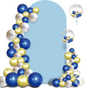 Arch Backdrop Stand Cover 8Ft Dusty Blue Thick Spandex Fabric Arch Backdrop Cover High Elasticity Fitted Round Top for Wedding Birthday Party Baby Shower Garden Decoration