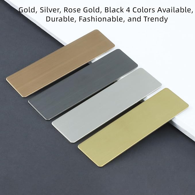 Stainless Steel Custom Silver Name Tags With Pin or Magnet Adhesive tape, Metal Personalized Customizable Name Tags,Metal Name Tag for Cops, nurses, doctors,Teachers,Employee,Workers(Silver)