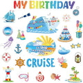 26 Pcs Birthday Cruise Door Decorations Magnetic, Funny Cruise Ship Sea Navigation Door Magnets Stickers Cruise Door Decor for Cabin Door Fridge Car Accessories Carnival Birthday Party Supplies