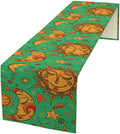 Boho Moon Table Runner, Phase of The Moon Star Sun Cartoon Pattern Table Runner for Kitchen Living Room Home Party 13x120 Inch