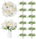 12 Packs Peonies Artificial Flowers,Silk Artificial Peonies Flowers Fake Peony Faux Floral Arrangements Bouquet for Centerpiece Table Wedding Party Home Decor White