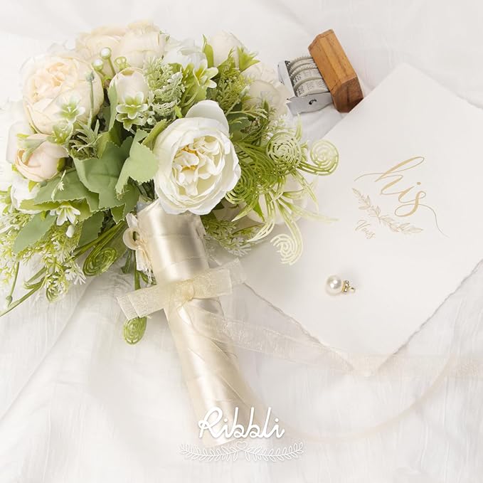 Ribbli Cream Organza Ribbon,1 Inches x Continuous 50 Yard, Cream Sheer Ribbon for Gift Wrapping,Cookie Wrapping,Wedding Decoration,All Crafting and Sewing